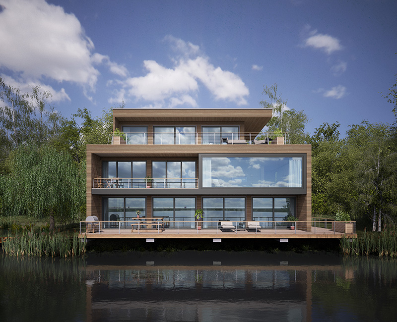 3d architectural exterior rendering