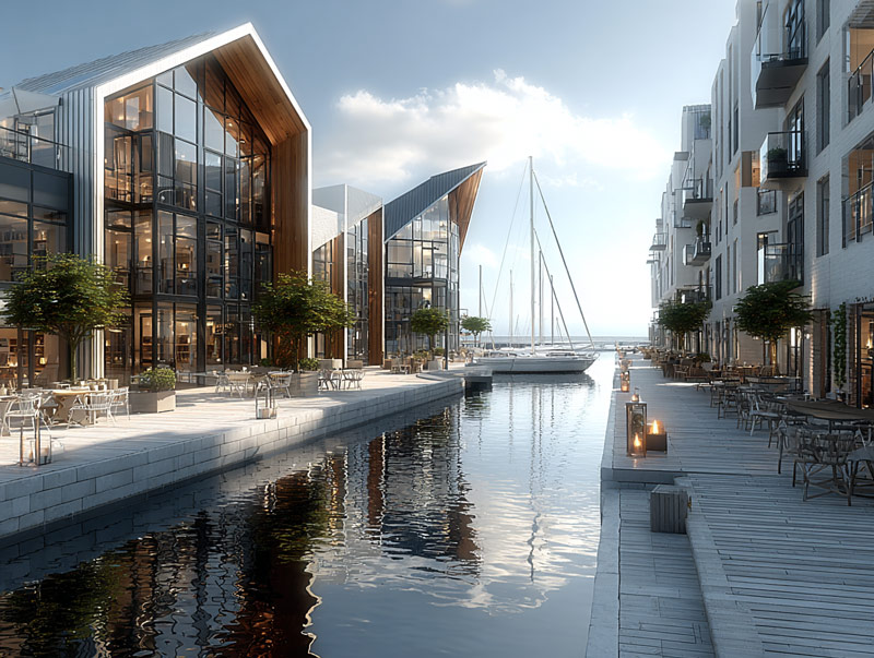Brighton Marina 3D Rendering